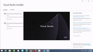 install node.js visual studio 2019