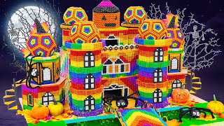 Satisfying Video | Build HALLOWEEN Haunted Hotel With Spiders & Pumpkin Patch From Magnetic Balls