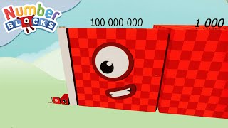 Numberblocks Comparison 0 1 10 100 1000 10000 1000 000 Numberblocks Million