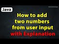 Java Program to add two numbers from user input with Explanation