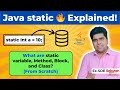 Learn Static Keyword in Java | Static Variable, Method, Block & Class🔥