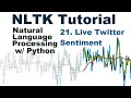 Graphing Live Twitter Sentiment - Language Processing With Python and NLTK p.21