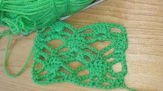 Openwork pattern of 6 rows, crochet/  SUPER EASY Pattern Crochet