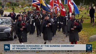 Veterans honoured at the annual sunrise ceremony