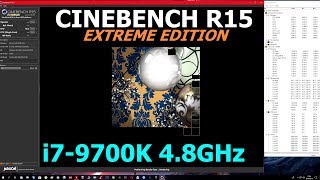 Cinebench R15 Extreme Edition: i7-9700K@4.8GHz