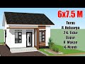 It's small but fits 2 bedrooms!! - SMALL HOUSE DESIGN 6X7 METERS (42 Sqm)