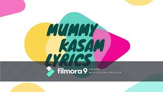 Mummy Kasam Lyrics|| Coolie No. 1|| Varun Dhavan and Sara Ali Khan