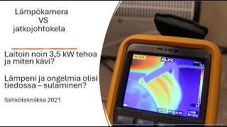 Jatkojohtokela lämpenee liikaa jos ei ole kelattu auki - miten kävi?