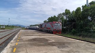 ขบวนรถสินค้าก๊าซปิโตรเลียมเหลวที่531 D:QSY-5247 ผ่านสถานีพานทอง #รถไฟไทย #รถไฟสายตะวันออก