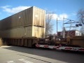 cp engine 9666 leads this long wb intermodal train w cp engine 9596 as mid dpu