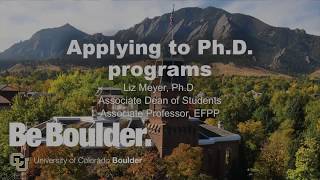 Prospective PhD Student Webinar | 11.14.18 | CU Boulder School of Education