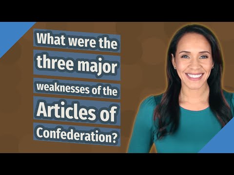 What were four major weaknesses of the Articles of Confederation quizlet?