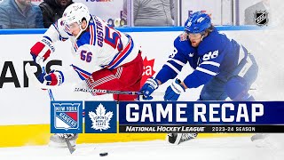 Rangers @ Maple Leafs 12/19 | NHL Highlights 2023