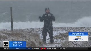 Winter storm brings snow, wind and waves to Cape Cod