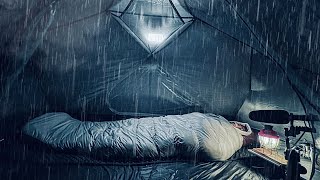 CAMPING IN THE RAIN WITH WARM AND COZY TENT • RELAXING ASMR