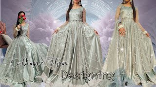 Wedding special Gown cutting and stitching/ trending dress cutting \u0026 stitching/ viral dress #designs