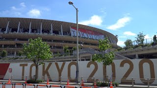 東京オリンピック2020開幕直前の国立競技場の様子（2021年7月10日）