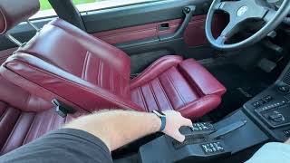 1986 BMW 635CSi E24 Power Driver's Seat Operation