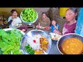 my recipe mustard vegetable curry and rice  in our house || Life in rural Nepal || @SumnimaRaini