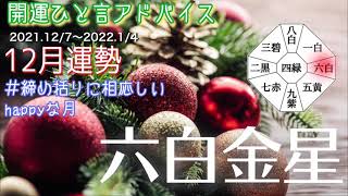 【12月運勢】六白金星🌈本命星で見る開運ひと言アドバイス★何かと期待せずにはいられない！