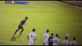 Sieng Chanthea (សៀង ចន្ធា) scores 2 goals vs U20 Myanmar (U20 Myanmar 4-2 U20 Cambodia