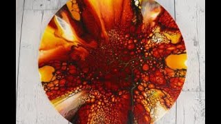 (484) Monarch Butterfly Bloom / Dutch Pour Painting! Acrylic Pouring Technique