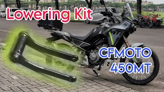 LOWERING KIT CFMOTO 450MT. LEBIH NYAMAN \u0026 GA KENA BAN. MODIF PEMENDEK SHOCK MAKIN AMAN TOURING.