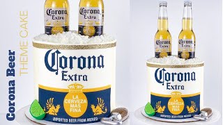 How to make a CORONA BEER theme cake