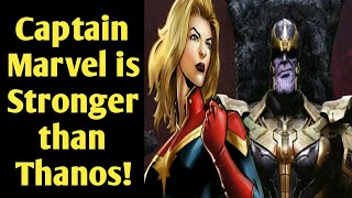 Captain Marvel is stronger than Thanos! | Captain Marvel vs Thanos