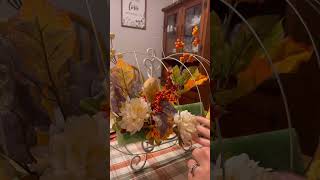 #diy #falldecor #falldecoration #dollartree #walmart #floral #pumpkin #pumpkinwreath #pumpkinfloral