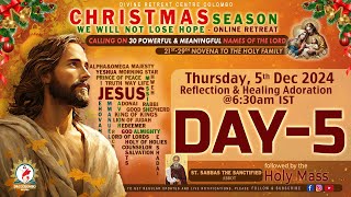 (LIVE) DAY - 5, Christmas Retreat - Calling on 30 names of the Lord | Thursday | 5 Dec 2024 | DRCC