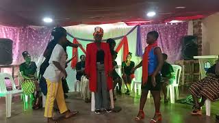 A performance(enyambala) by chosen dance crew at Rivers of life church