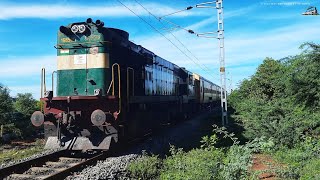 Temporary ICF Coach Run of 06886-88/Virudhunagar-Karaikudi-Tiruchirapalli UR Exp ||GOC 16858R WDM-3A