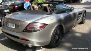 (HD) 3x Mercedes-Benz SLR McLaren Roadster 722 S w/ wheelspin, SLR Cabrio, SLR - SOUND/START UP