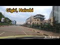 Drive from Nairobi CBD through Muthaiga & Gigiri via Limuru road. Nairobi city, Kenya.