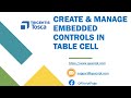 Tosca Tutorial | Lesson 45 - Creating & Handling Embedded Controls Inside Table | Table Control |