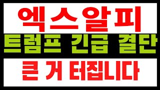 [엑스알피 코인 전망] 속보) 리플코인, 트럼프 긴급결단!! 오늘밤 큰 거 터지겠네요