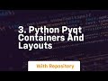3  python pyqt containers and layouts