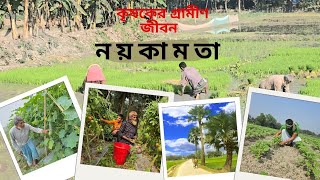 গ্রামের মন মুগ্ধকর প্রকৃতিক দৃশ্যের সাথে কৃষকের অক্লান্ত পরিশ্রম ও জীবন যাত্রার মান উন্নয়ন