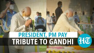 Watch: President Kovind, PM Modi pay tribute to Mahatma Gandhi at Raj Ghat