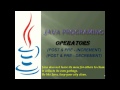 OPERATORS - INCREMENT & DECREMENT(PRE & POST)