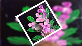 Afrin Artbook | How to Paint a Double Flower with a Spoon | Easy Painting for beginners