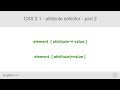 CSS 2.1 - css selectors - attribute selector - part 2 (attribute with space-separated values)