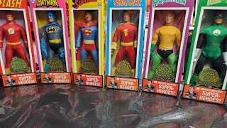 50TH ANNIVERSARY MEGO SUPER HEROES  !!! WGSH: BATMAN SUPERMAN. AQUAMAN. FLASH. SHAZAM .GREEN LANTERN