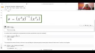 EP7: Normal equation method to solve linear regression - Python