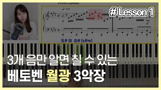 베토벤 월광 3악장 배우기(1) 악보 볼 줄 몰라도 칠 수 있다?! Beethoven sonata no.14 'Moonlight' tutorial