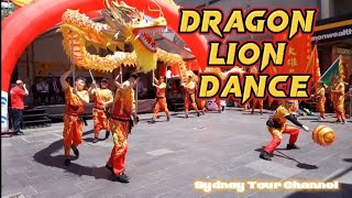 Dragon and Lion Dance 💃 in Chinese New Year Festival in Chatswood 中國農曆新年舞龍舞獅