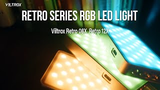 Viltrox Retro 08X/12X 2500K~8500K Portable RGB LED Light WIth 26 Lighting Effects Mobile APP Control