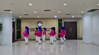 Senandung Rindu line dance Koreo Gati Tjipto Ramijanto demo by DWP UNAIR SBY