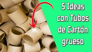 5 Ideas con Tubos de Cartón grueso || Manualidades Recicladas || Ecobrisa
